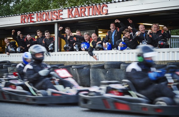 stag do karting track side viewing