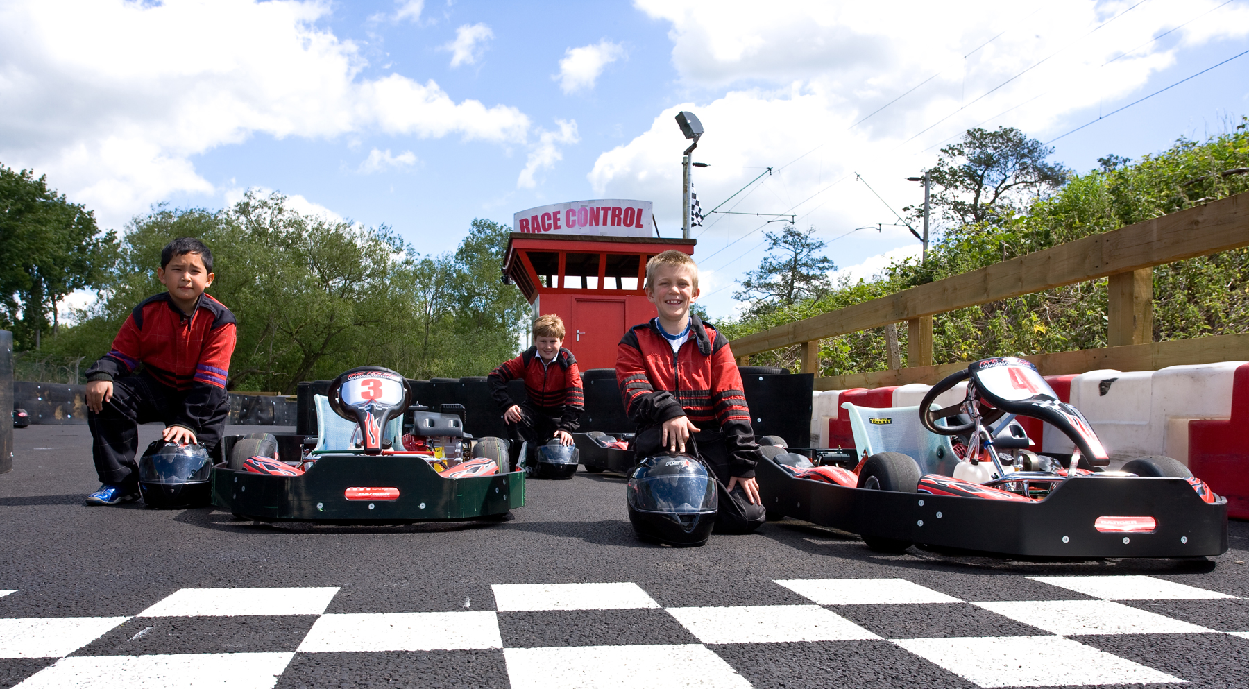 juniors at go kart track